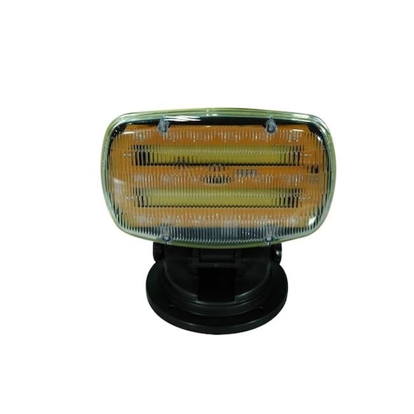 Larson Electronics SL-ALM-W Battery Powered LED Strobe Light Adjustable Locking Magnet Base; Clear & White Lens